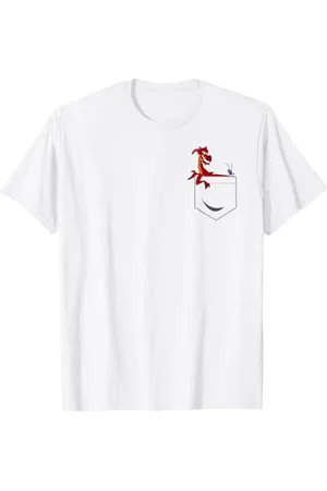 Disney Mulan Mushu Left Chest Pocket Graphic T-Shirt T-Shirt
