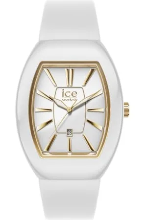 Ice-Watch Ice boliday Dome White Gold - Weiße Damenuhr mit Silikonarmband - 024034 (Small)