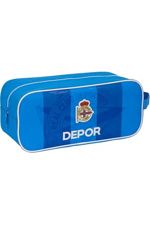 Safta Real Deportivo DE LA CORUÑA - Mittelgroße Schuhtasche, Mehrzwecktasche, Sport, außerschulisch, Fußball, bequem und vielseitig, 34 x 14 x 15 cm, , , Estándar, Lässig