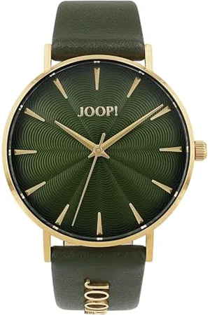 JOOP! Armbanduhr Damen Quarzuhr Analog, mit Leder Armband, , 5 bar Wasserdicht, Kommt in Uhren Geschenk Box, 2035044
