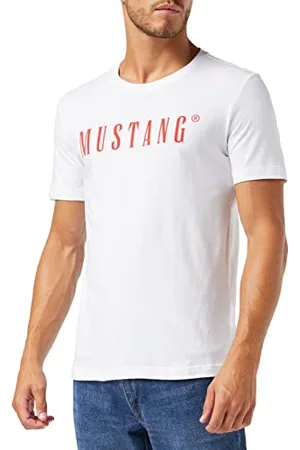 Mustang Herren Alex C Logo Tee 1013221 T-Shirt, General White , 3XL