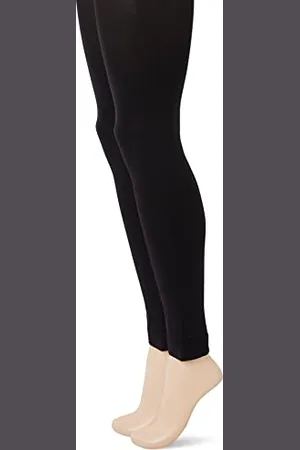 Nur Die 2er Pack Leggings 80 DEN Strumpfhose ohne Fuß Blickdicht warm extra breiter Komfortbund Damen, , M