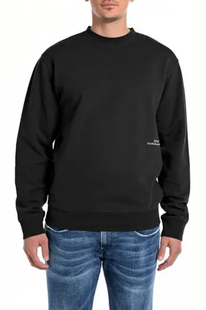 Replay Herren Sweatshirt Oversized, Schwarz (Black 098), XL