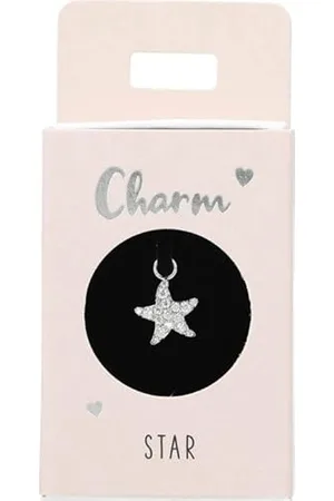 Depesche 11834-040 Charm Stern, versilberter Anhänger für Halsketten, Armband und Ohrringe, ideal als kleines Geschenk