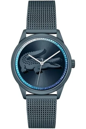 Lacoste Analog Quarzuhr für Damen mit Blaues Edelstahl-Mesh-Gliederarmband - 2001260