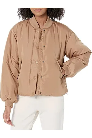 Amazon Damen Gepolsterte, kurz geschnittene Bomberjacke aus recyceltem Polyester in lockerer Passform (in Übergröße erhältlich) (Früher Amazon Aware), , L