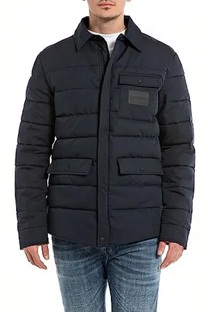 Replay Herren Jacke Übergangsjacke Steppjacke, (Blau), XXL