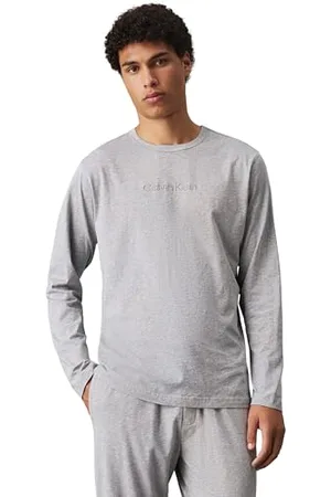 Calvin Klein Herren Langarmshirt Crew Neck Rundhalsausschnitt