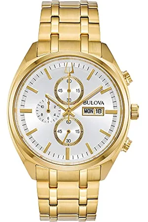 BULOVA Herren Chronograph Quarz Uhr mit Edelstahl Armband 97C109