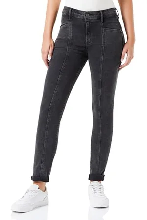 QS by s.Oliver Damen Jeans Hose, Izabelll Skinny Black, 42