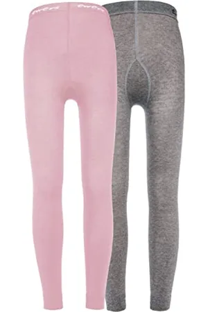 Ewers 2er-Pack Kinderleggings Unifarben, Doppelpack Leggings aus Baumwolle für Mädchen, Made IN Europe, , Größe 122-128