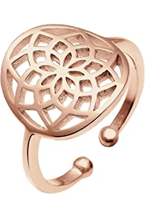 Elli Ring Damen Traumfänger Boho in 925 Sterling Silber Rosé vergoldet