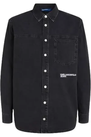 Karl Lagerfeld DENIMHEMD MIT REGELMÄSSIGEM Bein, Mittelgrau, XS
