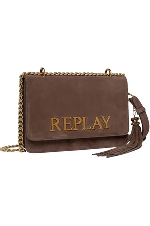 Replay Damen Schultertasche aus Wildleder, Braun (Partridge 0213), Onesize