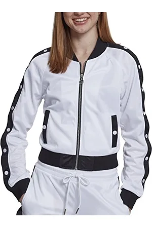 Urban classics Damen TB1996-Ladies Button Up Track Jacket Sweatjacke, , Small (Herstellergröße: S)