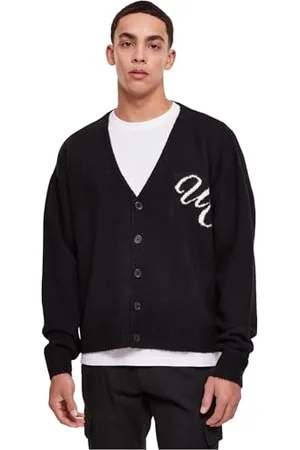Urban classics Herren TB6341-Initials Cardigan Sweatshirt, Black, XXL