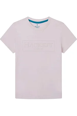 Hackett Jungen Hackett Emboss Tee T-Shirt, White, 11 Years