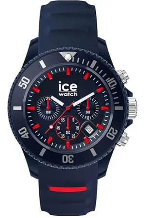 Ice-Watch ICE chrono Dark blue Red - Blaue Herren/Unisexuhr mit Plastikarmband - 021425 (Medium)