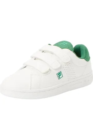Fila Crosscourt 2 NT Velcro Kids Sneaker, White-Verdant Green, 32 EU