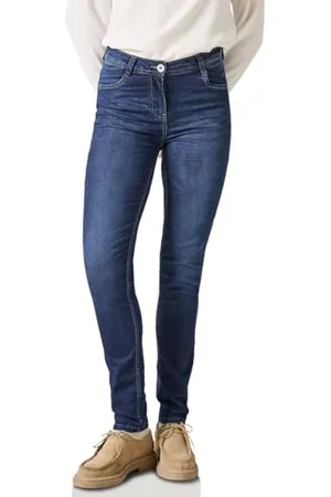 CECIL Damen Style Vicky 1-Knopf 49 Jeans im Slim Fit, , 28W / 32L