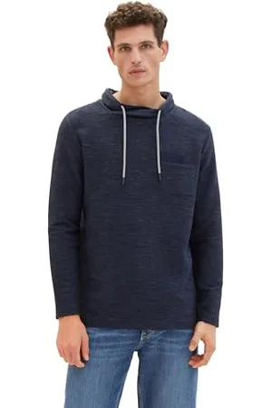 TOM TAILOR Herren Klassischer Snood mit Struktur, Sky Captain Blue Non-Solid, L