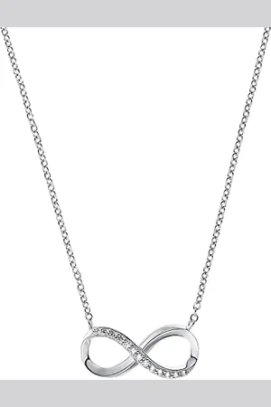 Amor Kette mit Anhänger 925 Sterling Damen Halsschmuck, mit Zirkonia synth., 43 cm, , Infinity, Kommt in Schmuck Geschenk Box, 2018179