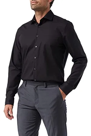 Seidensticker Herren Regular Bügelfrei Kent Langarm Business Shirt, , 41 EU