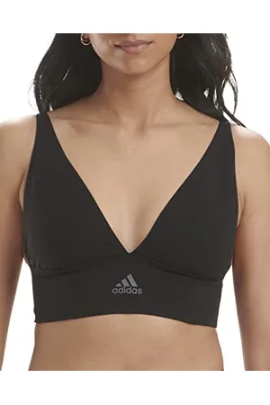 adidas Damen Micro-Stretch Lounge Bra—Seamless Comfort & Support Plunge-BH, Undurchsichtige, , Large