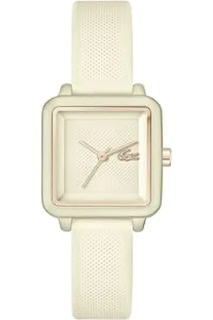 Lacoste Uhr mit DREI-Zeiger-Quarzwerk für Damen Kollektion .12.12 Flow mit Champagnerfarbenes Silikonarmband - 2001385