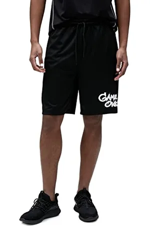 Koton Men Sport Shorts Slogan Printed Drawstring Pocket Detailed