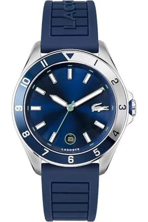 Lacoste Analog Quarzuhr für Herren Kollektion TIEBREAKER mit Blaues Silikonarmband - 2011125