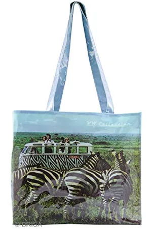 Brisa VW Collection - Volkswagen Shopper-Bag-Einkaufs-Tasche-Beutel-PVC-16 Liter im T1 Bulli Design ( /Bunt)