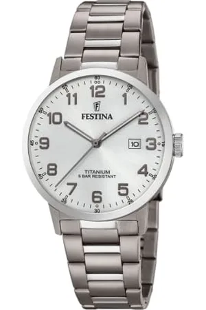Festina Unisex Erwachsene Analog Quarz Uhr mit Titan Armband F20435/1