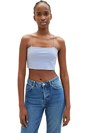 TOM TAILOR Damen 1036543 Basic Bandeau Top, 12819-Parisienne Blue, M