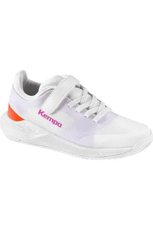 Kempa Jungen Unisex Kinder Kourtfly Kids Sport-Schuhe, weiß/lila, 28 EU
