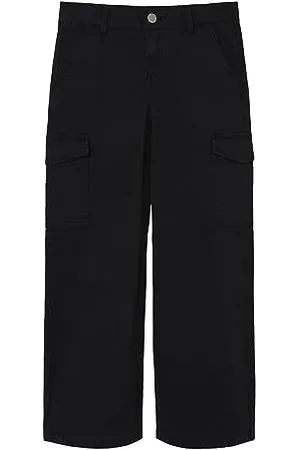 NAME IT Mädchen NKFROSE Wide Twill Cargo 8108-BA NOOS Cargohose, Black, 140