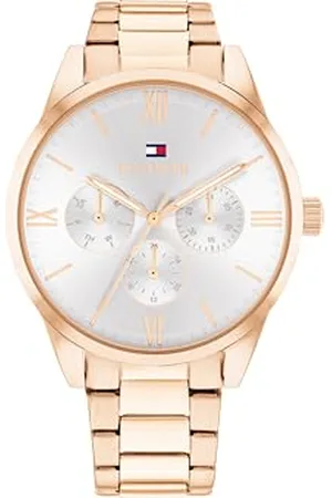 Tommy Hilfiger Multi Zifferblatt Quarz Uhr für Damen mit Roségoldfarbenes Edelstahlarmband - 1782747