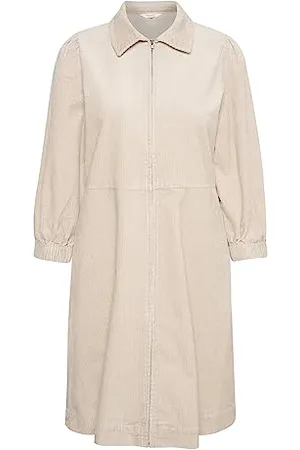 Part Two Damen Shirt mit Reißverschluss, 3/4 Ärmel, über Knielänge Kleid, , 44