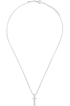 Breil Light Row Kette mit Anhänger aus hochwertigem Stahl und Zirkoniasteinen verziert, Min. Länge: 47 cm, Max. Länge: 52 cm, TJ3360
