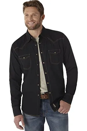 Wrangler Herren Retro Two Pocket Long Sleeve Snap Shirt Hemd, , Mittel