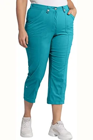 Ulla Popken Damen 7/8-Cargohose PANTS, , W56 / L32