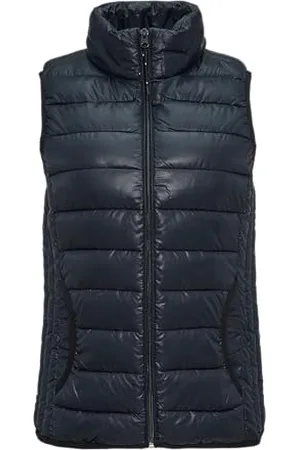 QS by s.Oliver Damen 2147965 Steppweste mit Stehkragen, , S