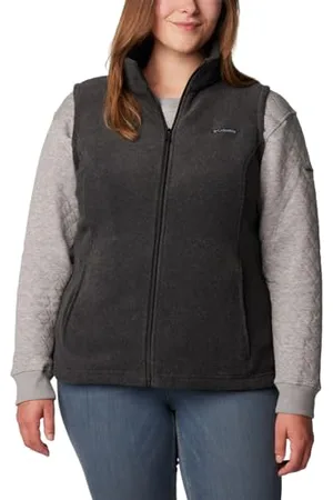 Columbia Damen Benton Springs Vest Fleece-Weste, Charcoal Heather/Charcoal Heather, XXL