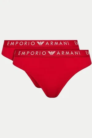 Emporio Armani Damen Iconic Logoband 2-Pack Brasilian Halber Slip, , XS