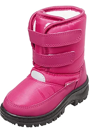 Playshoes Kinder Winter-Stiefel, warme gefütterte Schneestiefel mit Klettverschluss