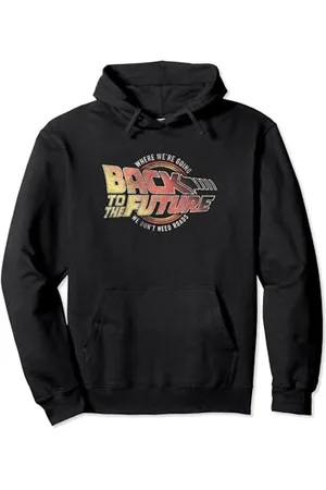 Back To The Future Distressed Roads Logo Pullover Hoodie