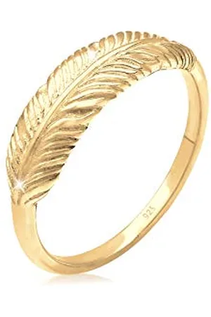 Elli Ring Damen Feder Flügel Boho Trend Festival in 925 Sterling Silber