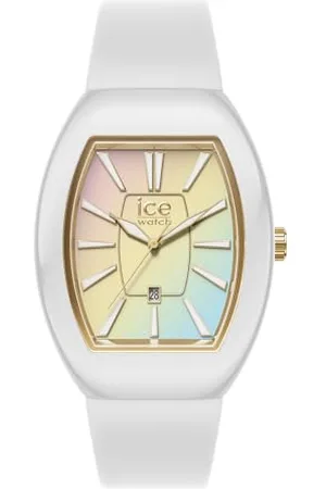 Ice-Watch Ice boliday Dome White Sunset Rainbow - Weiße Damenuhr mit Silikonarmband - 024035 (Small)