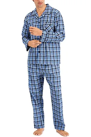 Hanes Herren Long Sleeve Plain Weave Pajama Set Pyjamaset, , 4X-Large (2er Pack)