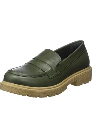 Andrea Conti Damen Mokassin, Oliv-Beige, 37 EU